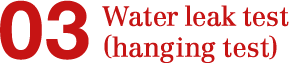03 Water leak test (hanging test)